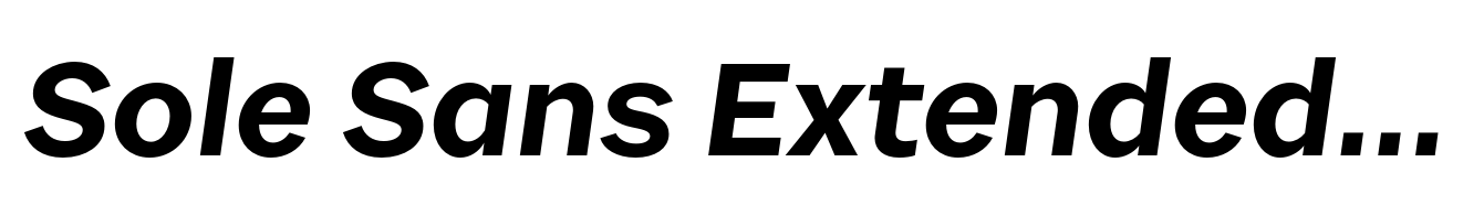 Sole Sans Extended Semi Bold Italic